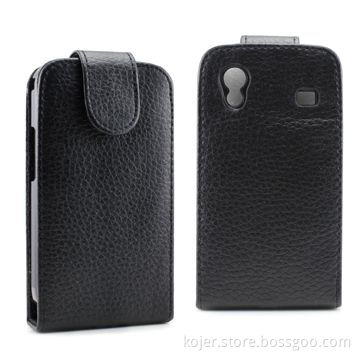 PU Leather Mobile Phone Cases for Samsung S5830 with Magnetic Flap, OEM Orders Welcomed